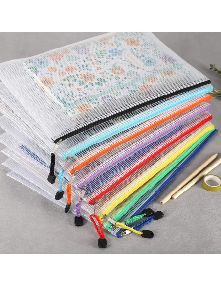 Bolsas de Cremallera A4 EOOUT 24 Piezas Multicolor Bolsas de Cremallera A4 EOOUT 24 Piezas Multicolor
