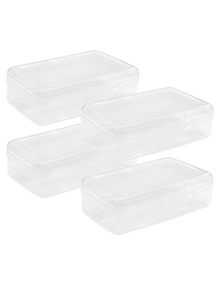Caja de Lápices Ykimok Transparente Paquete de 4 Apilables Caja de Lápices Ykimok Transparente Paquete de 4 Apilables