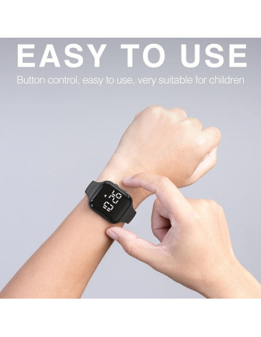 Reloj de Fitness Focwony Digital para Niños con Cronómetro