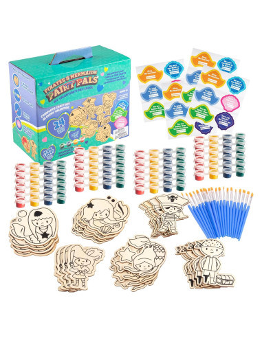 Kit de Pintura de Madera SCS Direct 24 Piezas Sirena y Pirata