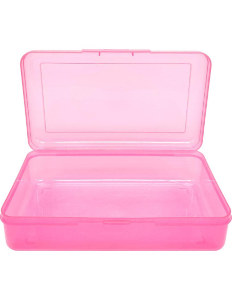 Caja de Lápices Ykimok Rosa Apilable 20.5x12x5.8cm Caja de Lápices Ykimok Rosa Apilable 20.5x12x5.8cm