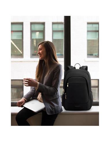 Mochila LIGHT FLIGHT 15.6" Negra Resistente al Agua