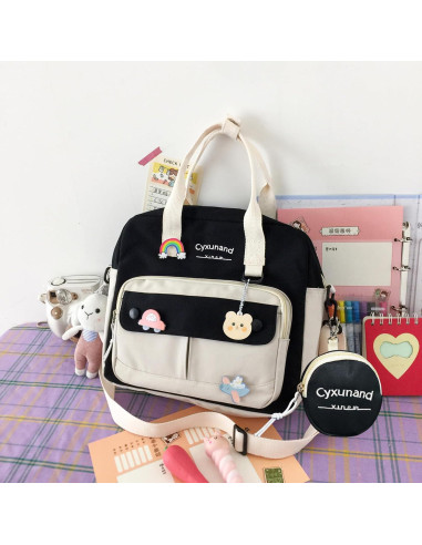 Mochila Kawaii Cyxunand Mensajera Estética para Niños