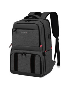 Mochila de Almuerzo Grande 17.3" Negra con Puerto USB