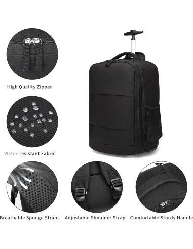 Mochila Rodante Lag-sllbeib Negra para Laptop 17"