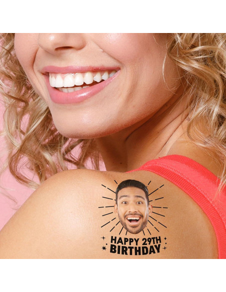 Tatuajes Temporales Personalizados Big Dot Cumpleaños Adulto - Set de 12 Tatuajes Temporales Personalizados Big Dot Cumpleaños Adulto - Set de 12