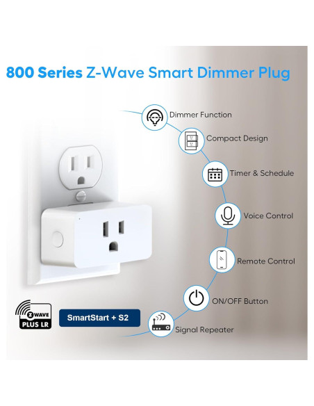 Enchufe Regulador Inteligente Z-Wave Serie 800 200W Enchufe Regulador Inteligente Z-Wave Serie 800 200W