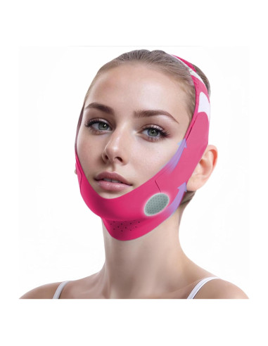 Máscara V-Line ROWMATE para Doble Papada Color Rojo