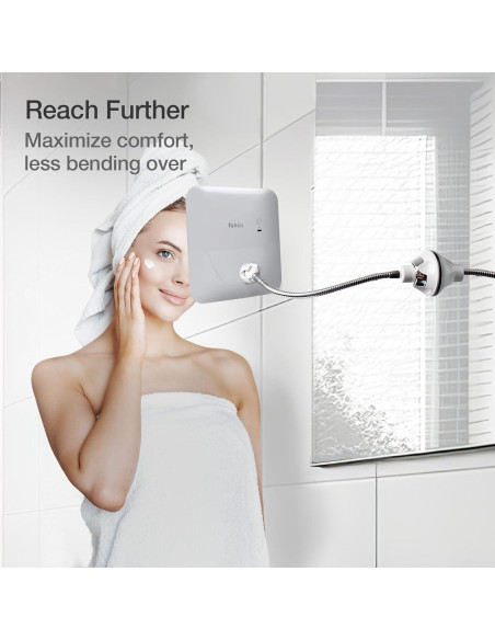 Espejo de Aumento Fancii 10x LED Recargable con Brazo Flexible Espejo de Aumento Fancii 10x LED Recargable con Brazo Flexible