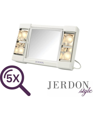 Espejo de Maquillaje Jerdon J1010 Doble Cara con Luz
