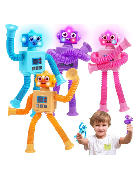 Juguetes Fidget Robot LED Delighkidz para Niños 2-8 Años Juguetes Fidget Robot LED Delighkidz para Niños 2-8 Años