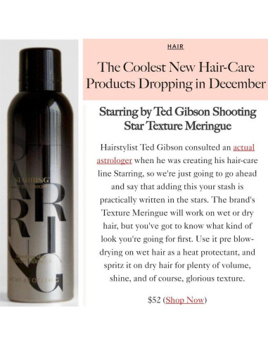 Textura de Merengue TED GIBSON 240g Volumen y Fragancia