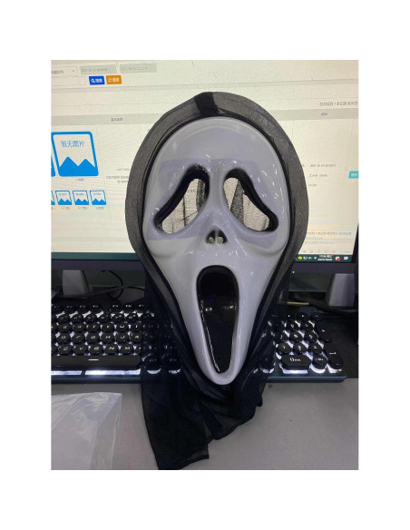 Máscara de Fantasma con Capucha Negra - Estándar Máscara de Fantasma con Capucha Negra - Estándar