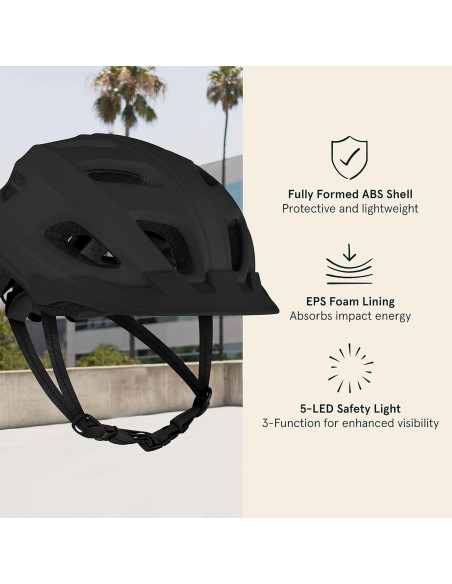 Casco de Bicicleta Retrospec Lennon con Luz LED y Ajuste Casco de Bicicleta Retrospec Lennon con Luz LED y Ajuste