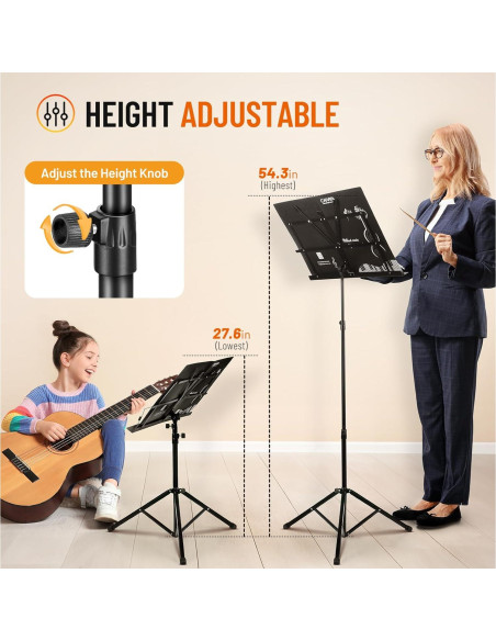 Soporte de Partituras CAHAYA Plegable Ajustable 0.91 kg Soporte de Partituras CAHAYA Plegable Ajustable 0.91 kg
