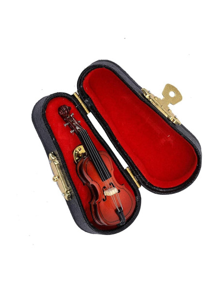 Pin de Cello Miniatura con Estuche de Terciopelo Rojo Pin de Cello Miniatura con Estuche de Terciopelo Rojo