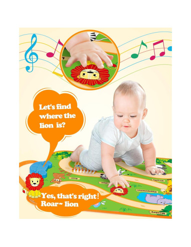 Alfombra Musical para Bebés con Coches de Retroceso Helsort