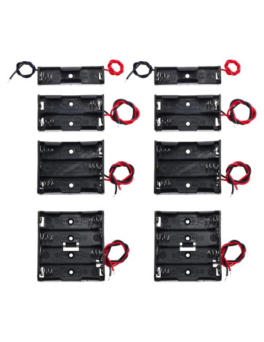 QTEATAK Paquete de 8 Soportes para Baterías AA con Cable