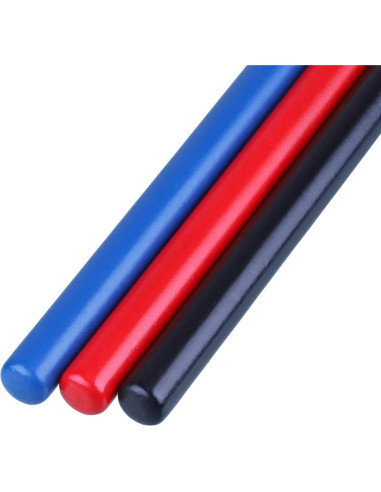 Antner 3 Pares Palos de Batería 7A Madera Arce Negro/Rojo/Azul