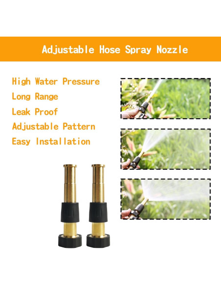 Boquillas de Jardín Hourleey 2 Pcs 12.7 cm Latón Resistente Boquillas de Jardín Hourleey 2 Pcs 12.7 cm Latón Resistente