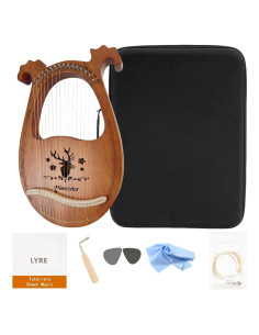 Arpa Lyre Miwayer 16 Cuerdas Caoba con Accesorios