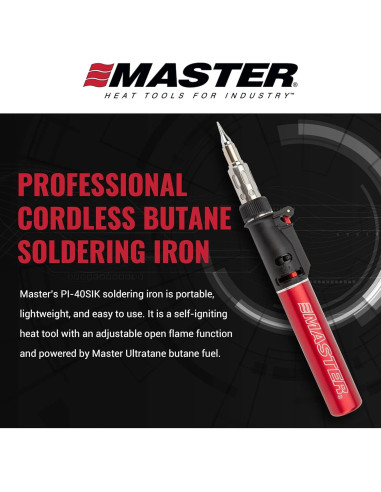 Kit de Soldador Butano Master Appliance PI-40SiK 7 Piezas