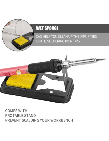 Kit de Soldador Q-MING 60W 10 en 1 con Puntas Intercambiables Kit de Soldador Q-MING 60W 10 en 1 con Puntas Intercambiables
