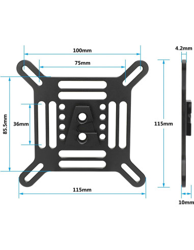 Soporte VESA Ajustable CAMVATE 75x75 100x100mm para Monitor