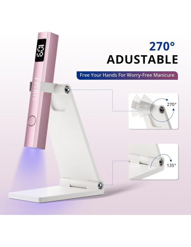 Lámpara de Uñas Inalámbrica AIRSEE Rosa, Secado Rápido UV
