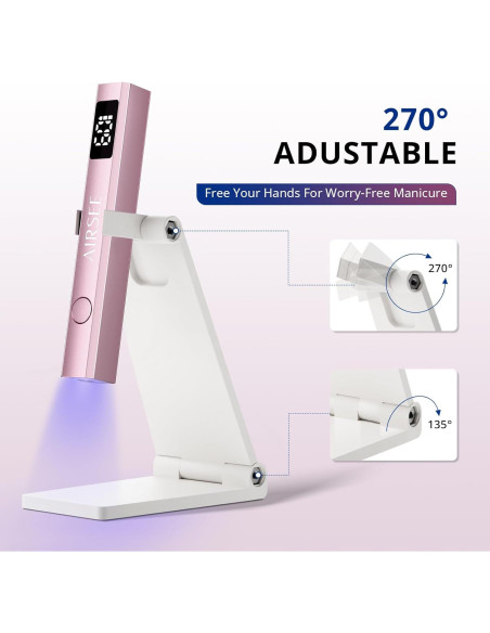 Lámpara de Uñas Inalámbrica AIRSEE Rosa, Secado Rápido UV Lámpara de Uñas Inalámbrica AIRSEE Rosa, Secado Rápido UV