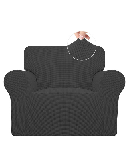 Funda de Sofá Easy-Going para Silla Gris Oscuro Elástica Funda de Sofá Easy-Going para Silla Gris Oscuro Elástica