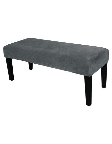 Funda de Banco de Comedor LUSHVIDA Terciopelo Gris 1 Pieza Funda de Banco de Comedor LUSHVIDA Terciopelo Gris 1 Pieza