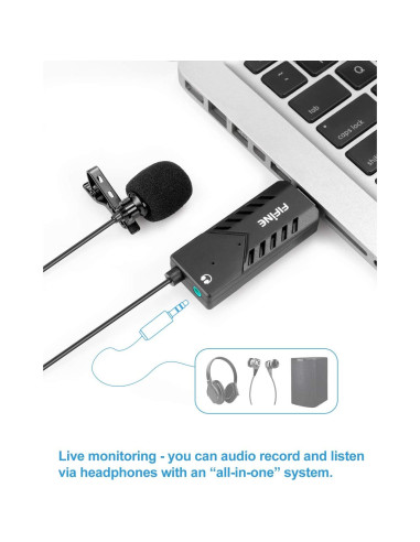 Micrófono Externo FIFINE K669S+K053 USB para Laptop y PC