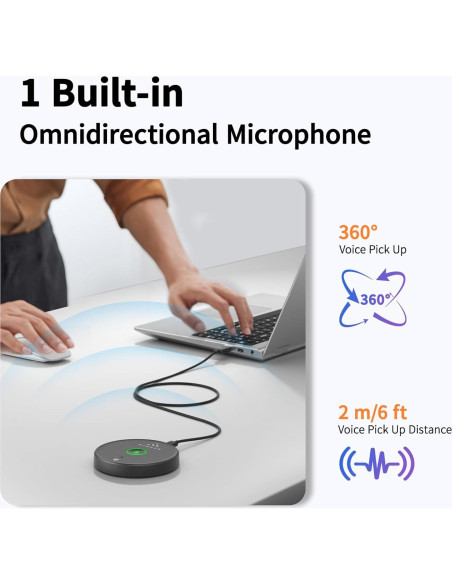 Micrófono USB AIRHUG 21 Omnidireccional con Reducción de Ruido Micrófono USB AIRHUG 21 Omnidireccional con Reducción de Ruido