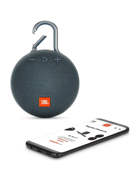 Altavoz Bluetooth JBL Clip 3 Azul - Impermeable y Portátil Altavoz Bluetooth JBL Clip 3 Azul - Impermeable y Portátil
