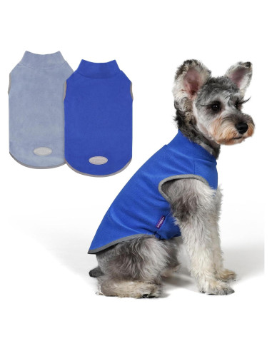 Suéter para Perro Cyeollo 2 Pack Forro Polar Mediano Azul