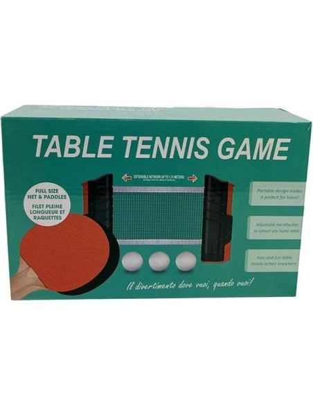 Juego de Ping Pong Portátil Tradeopia con Red y 2 Palas Juego de Ping Pong Portátil Tradeopia con Red y 2 Palas