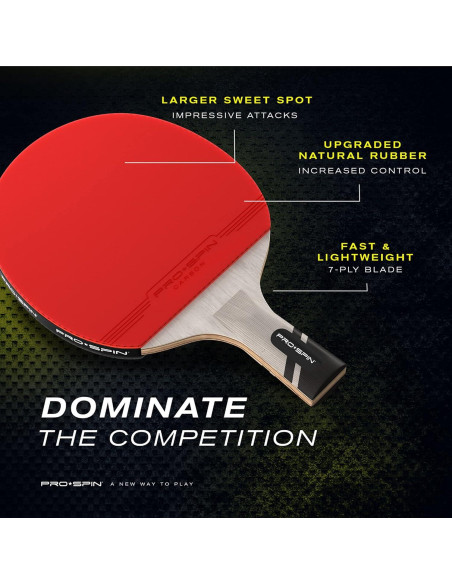 Palas de Ping Pong PRO SPIN Carbono 2 Piezas Penhold Palas de Ping Pong PRO SPIN Carbono 2 Piezas Penhold