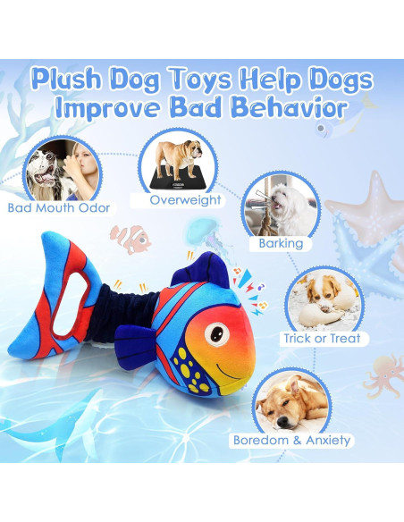 Juguete para Perros Grandes Jeefome Pez de Oro Suave Juguete para Perros Grandes Jeefome Pez de Oro Suave