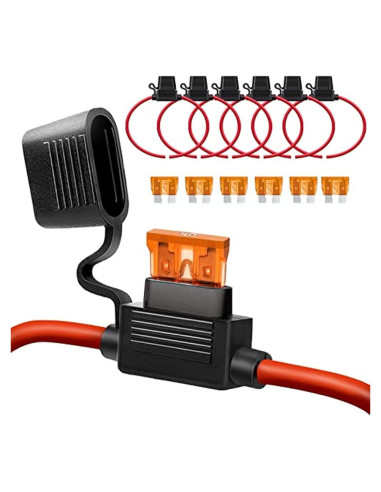 Soporte de Fusible Inline 10 AWG Qizpcer 12V 40A - Paquete de 6