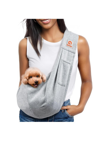 Transportín para Perros Pequeños TOMKAS - Gris - 1,36-4,54 kg