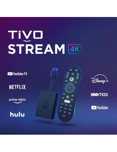 TiVo Stream 4K - Reproductor de Streaming 4K UHD con Android TV