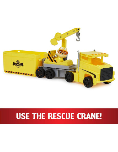 Camión de Rescate Rubble PAW PATROL - Juguete Transformable 26cm