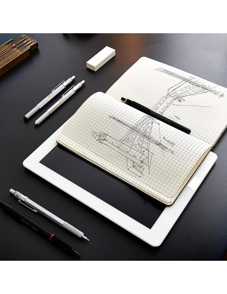 Lápiz Mecánico rOtring 800 Retráctil 0.5mm Cuerpo Negro Lápiz Mecánico rOtring 800 Retráctil 0.5mm Cuerpo Negro