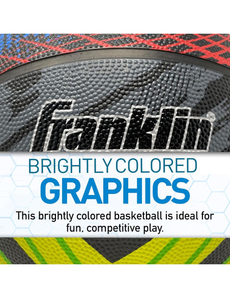 Balón de Baloncesto Franklin Sports Mystic - Tamaño Oficial 74.93 cm - Incluye Bomba Balón de Baloncesto Franklin Sports Mystic - Tamaño Oficial 74.93 cm - Incluye Bomba