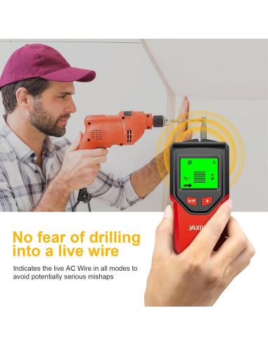 Buscador de Vigas JAXWQ TH410 5 en 1 Pantalla LCD Rojo