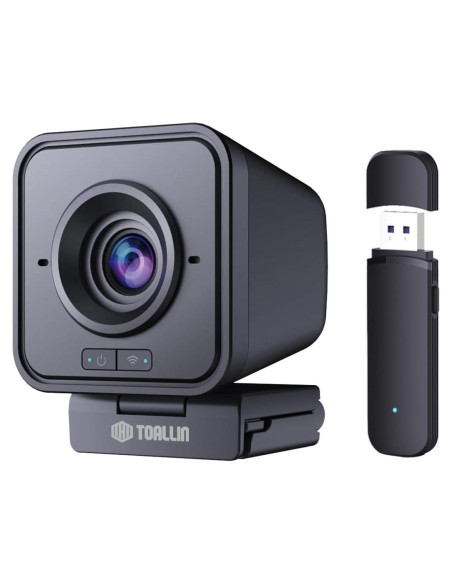 Webcam Inalámbrica TOALLIN 1080P HD con Micrófono y USB