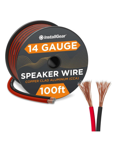 Cable de altavoz 14 AWG InstallGear 30.48 m Rojo/Negro