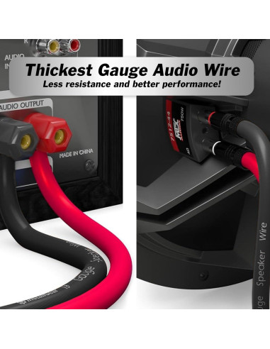 Cable de altavoz 14 AWG InstallGear 30.48 m Rojo/Negro