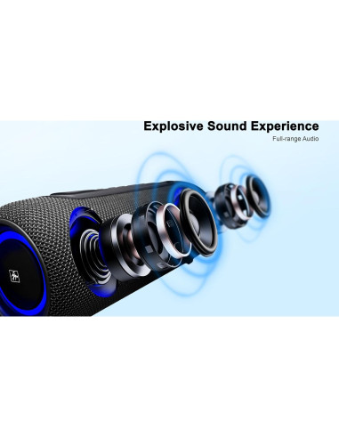 Altavoz Bluetooth Fisher SBT650K Negro 14W IPX5 8H TWS